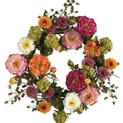 Kirkland's Home Wreaths-Pretty Peony Garden Mix Wreath