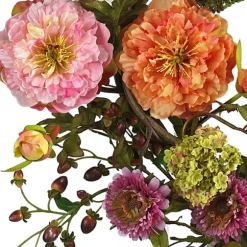 Kirkland's Home Wreaths-Pretty Peony Garden Mix Wreath
