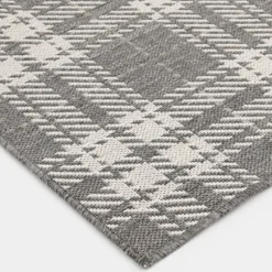 Kirkland's Home Outdoor Rugs-Priya Plaid Indoor/Outdoor Area Rug, 2X7