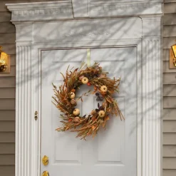 Kirkland's Home Wreaths-Pumpkin Seedpod Stalks Harvest Wreath
