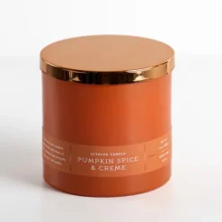 Kirkland's Home Candles-Pumpkin Spice & Creme Triple Wick Jar Candle