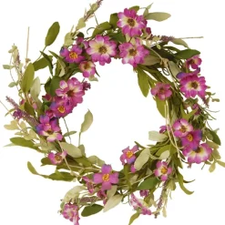 Kirkland's Home Wreaths-Purple Daisy And Lavender Wreath