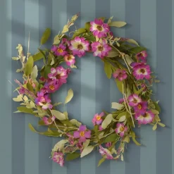 Kirkland's Home Wreaths-Purple Daisy And Lavender Wreath