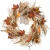 Kirkland's Home Wreaths-Raffia Corn Husk Maple Harvest Wreath