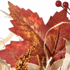 Kirkland's Home Wreaths-Raffia Corn Husk Maple Harvest Wreath