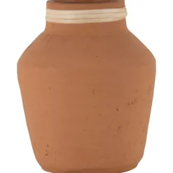 Kirkland's Home Vases-Rattan Rim Hand-Thrown Terracotta Vase