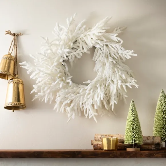 Kirkland's Home Wreaths-Real-Touch Flocked Norfolk Pine Wreath