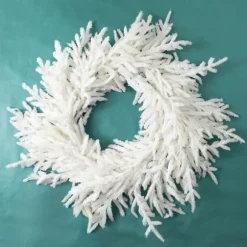 Kirkland's Home Wreaths-Real-Touch Flocked Norfolk Pine Wreath