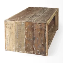 Kirkland's Home Coffee Tables-Reclaimed Natural Wood Distressed Coffee Table