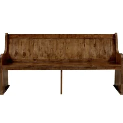 Kirkland's Home Dining Chairs-Reclaimed Pine Wood High Back Pew Dining Bench