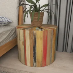 Kirkland's Home Accent & End Tables-Reclaimed Wood Round Accent Table