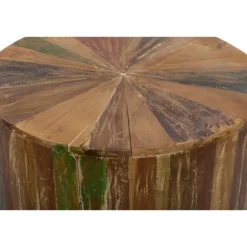 Kirkland's Home Accent & End Tables-Reclaimed Wood Round Accent Table