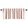 Kirkland's Home Curtains & Drapes-Red And White Farmhouse Stripe Valance