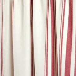 Kirkland's Home Curtains & Drapes-Red And White Farmhouse Stripe Valance