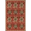 Kirkland's Home Outdoor Rugs-Red Bali Medallion Indoor/Outdoor Area Rug, 4X7