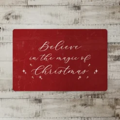 Kirkland's Home Kitchen & Floor Mats-Red Believe In The Magic Of Christmas Floor Mat