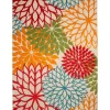 Kirkland's Home Outdoor Rugs-Red Bright Floral Burst Outdoor Area Rug, 7X10