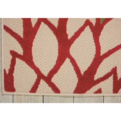 Kirkland's Home Outdoor Rugs-Red Bright Floral Burst Outdoor Area Rug, 5X7