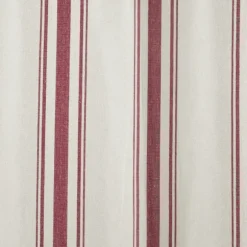Kirkland's Home Curtains & Drapes-Red Farmhouse Stripe Curtain Panels, Set Of 2