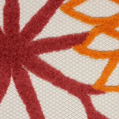 Kirkland's Home Outdoor Rugs-Red Floral Burst Outdoor Area Rug, 7X10