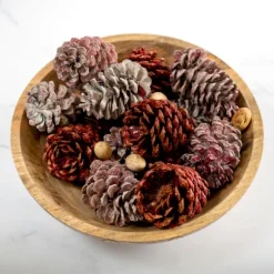 Kirkland's Home Home Fragrance-Red Glitter Cinnamon Pinecones Potpourri