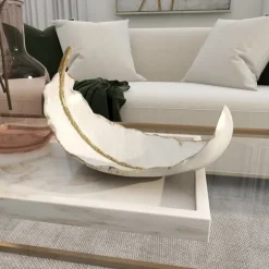 Kirkland's Home Decorative Bowls & Jars-Resin Feather Bowl