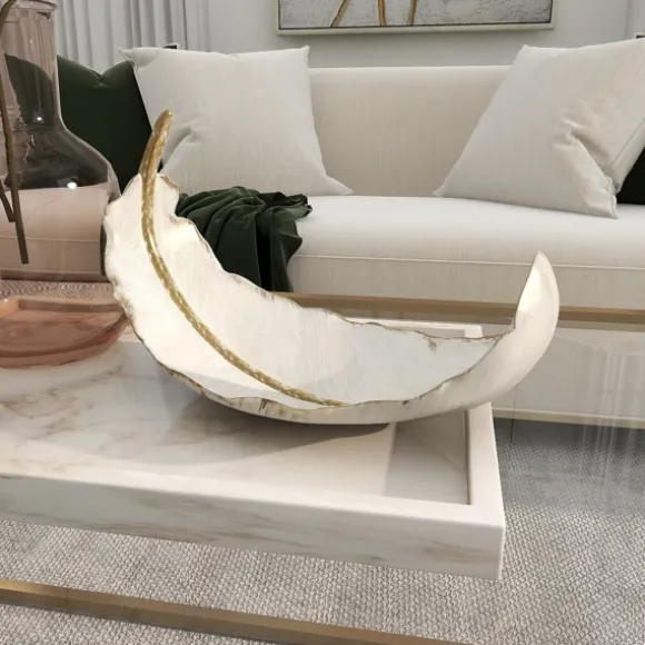 Kirkland's Home Decorative Bowls & Jars-Resin Feather Bowl