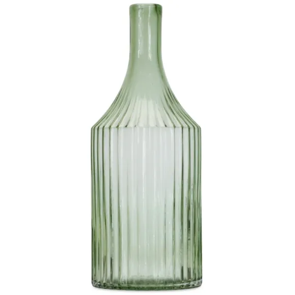 Kirkland's Home Vases-Ribbed Glass Bottle Vase, 14 In.