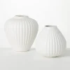 Kirkland's Home Vases-Ribbed Teardrop Vases, Set Of 2