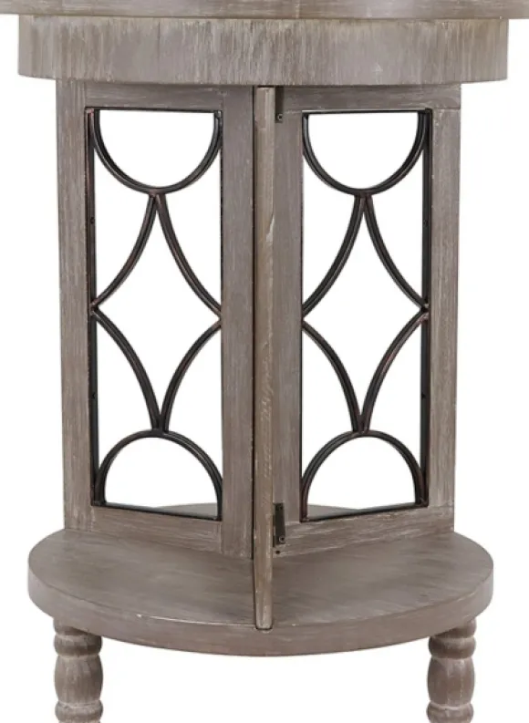 Kirkland's Home Accent & End Tables-Roberta Wood Decorative Metal Accent Table