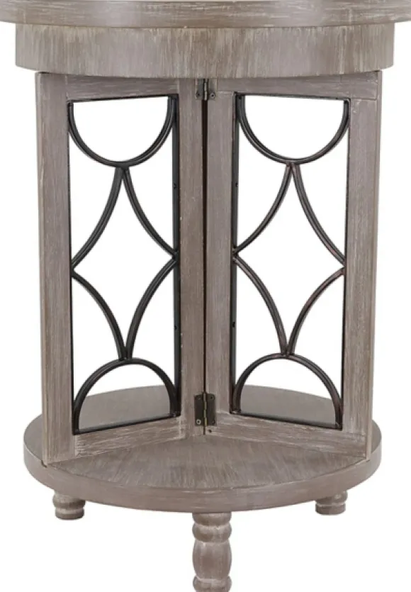 Kirkland's Home Accent & End Tables-Roberta Wood Decorative Metal Accent Table