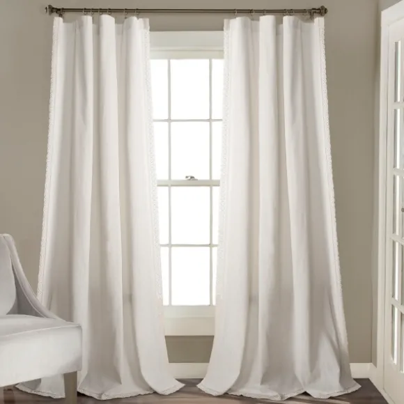 Kirkland's Home Curtains & Drapes-Rosalie Lace Curtain Panel Set, 108 In.