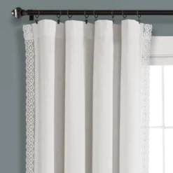 Kirkland's Home Curtains & Drapes-Rosalie Lace Curtain Panel Set, 63 In.