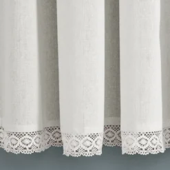 Kirkland's Home Curtains & Drapes-Rosalie Lace Curtain Panel Set, 63 In.