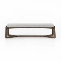 Kirkland's Home Benches & Ottomans-Roscoe Brunswick Pebble Upholstered Bench