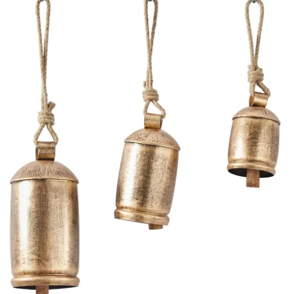 Kirkland's Home Decorative Accents-Round Aged Hanging Bells, Set Of 3