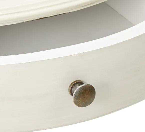 Kirkland's Home Accent & End Tables-Round Antique Pedestal Accent Table