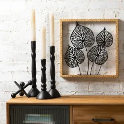 Kirkland's Home Candle Holders-Round Base Taper Candle Holders, Set Of 3