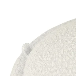 Kirkland's Home Benches & Ottomans-Round Cream Boucle Storage Ottoman