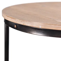 Kirkland's Home Accent & End Tables-Round C-Table With Beaded Base