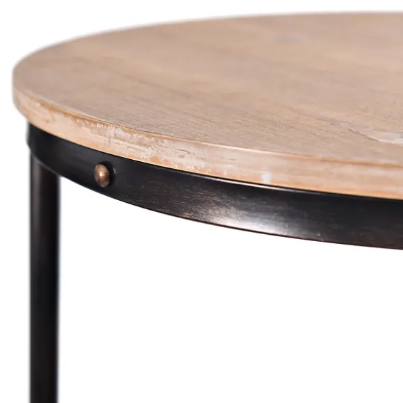 Kirkland's Home Accent & End Tables-Round C-Table With Beaded Base