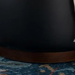 Kirkland's Home Benches & Ottomans-Round Faux Leather Storage Ottoman