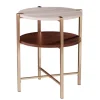 Kirkland's Home Accent & End Tables-Round Gold 2-Tier Accent Table