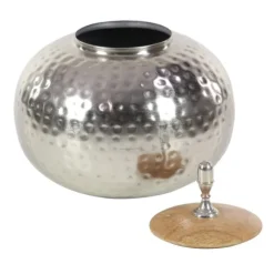 Kirkland's Home Decorative Bowls & Jars-Round Jar With Mango Wood Lid