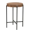 Kirkland's Home Accent & End Tables-Round Light Wood X Base Accent Table