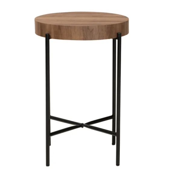 Kirkland's Home Accent & End Tables-Round Light Wood X Base Accent Table