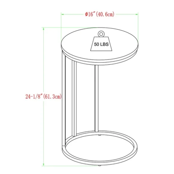 Kirkland's Home Accent & End Tables-Round Marble And Gold C-Table