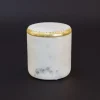 Kirkland's Home Decorative Bowls & Jars-Round Marble And Gold Jar