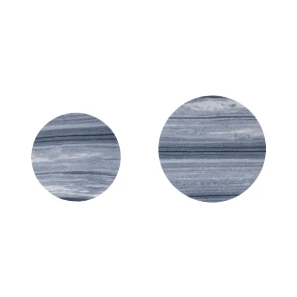 Kirkland's Home Accent & End Tables-Round Marble Nesting 2-Pc. Accent Table Set