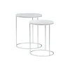 Kirkland's Home Accent & End Tables-Round Marble Nesting 2-Pc. Accent Table Set